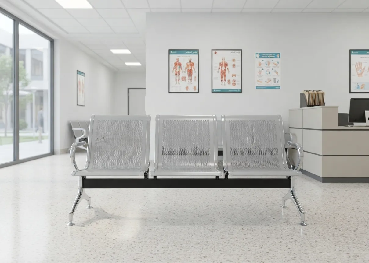Metal reception sofa